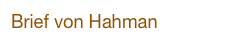 Brief von Hahman