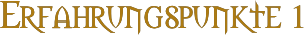 Erfahrungspunkte 1